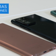Los nuevos teléfonos que acaba de presentar Samsung.